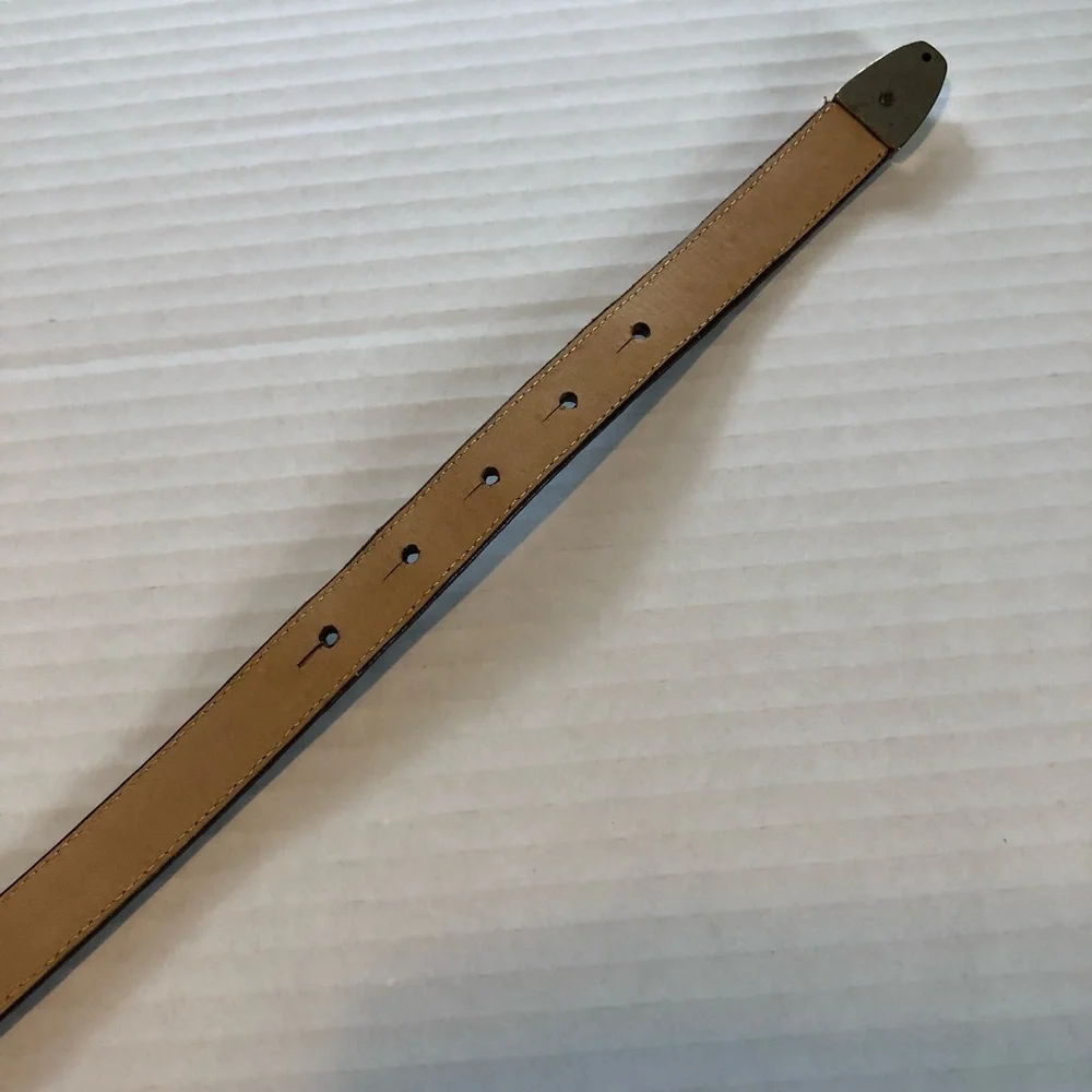 Brighton Croco Brown Leather Belt.  Medium - Picture 8 of 11